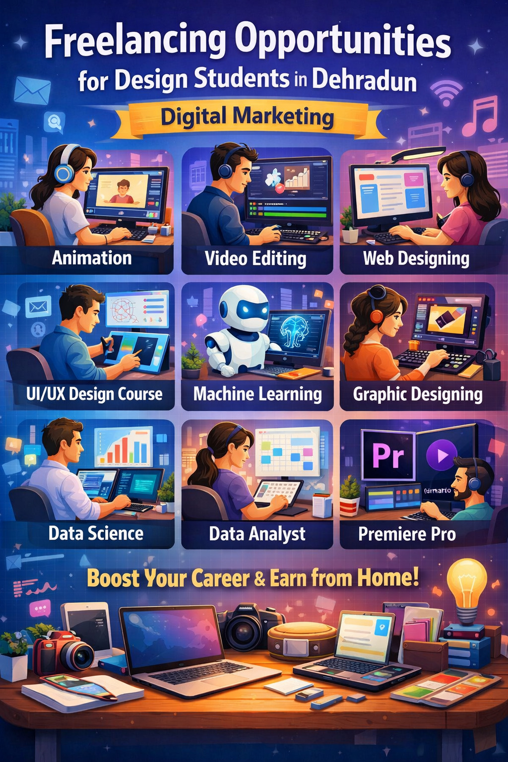 Freelancing Opportunities for Design Students in Dehradun