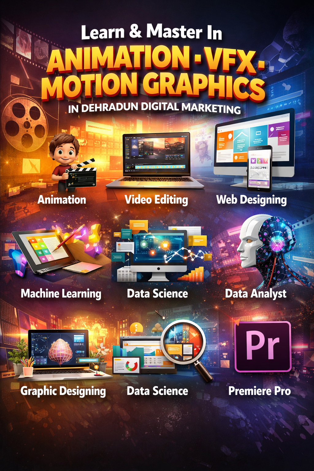 Difference Between Animation, VFX and Motion Graphics – Explained for Students in Dehradun
