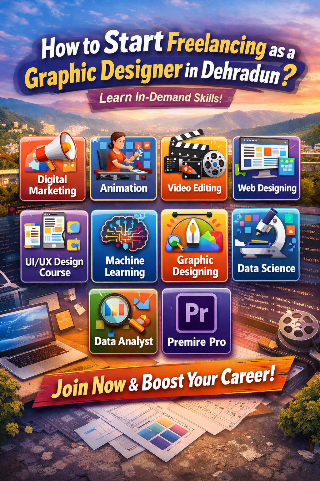 How to Start Freelancing as a Graphic Designer in Dehradun