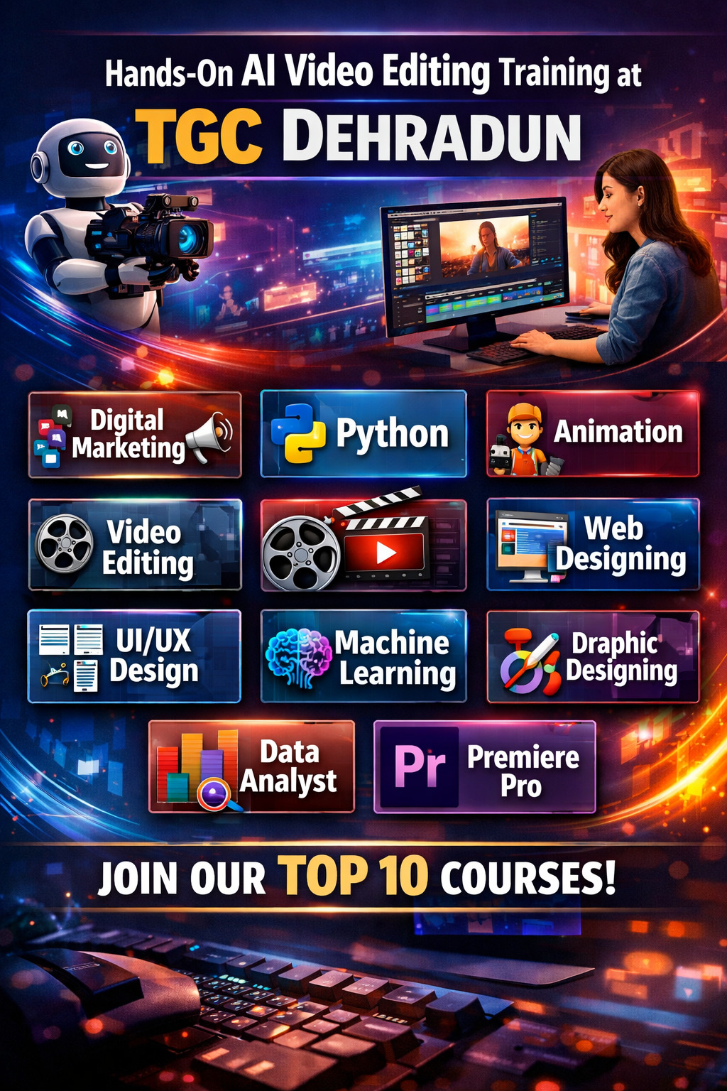 Hands-on AI Video Editing Training at TGC Dehradun