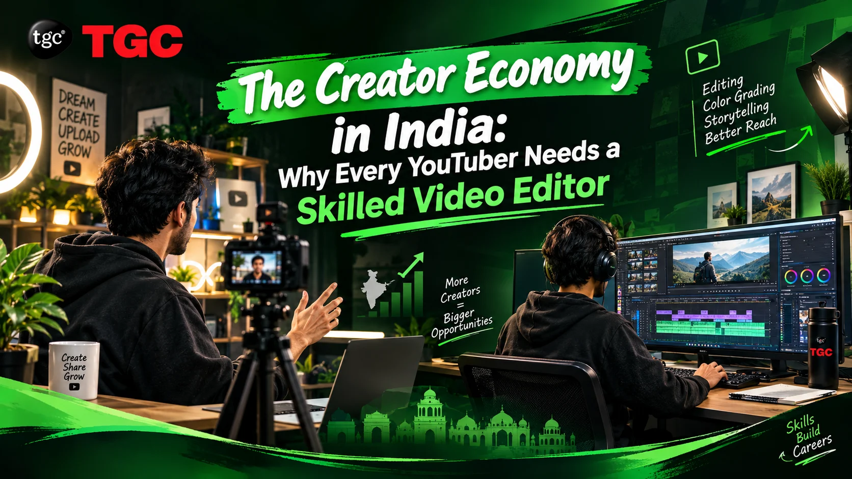 "The Creator Economy in India: Why Every YouTuber Needs a Skilled Video Editor"